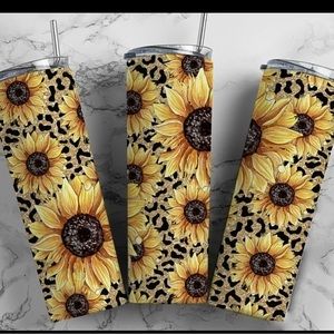 Sunflower Tumbler sublimation 20 oz 15 oz 12oz Sippy